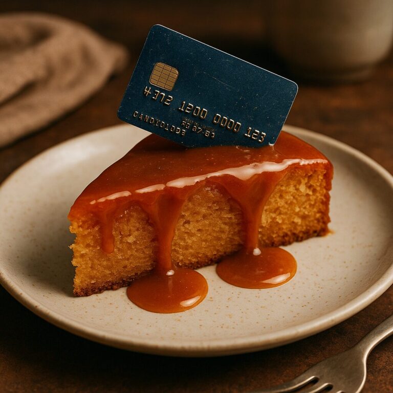 クレジットカードカラメルケーキ