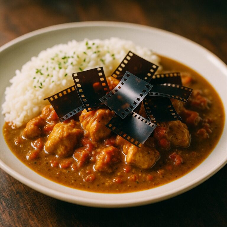 フィルムカメラのフィルムのチキンカレー
