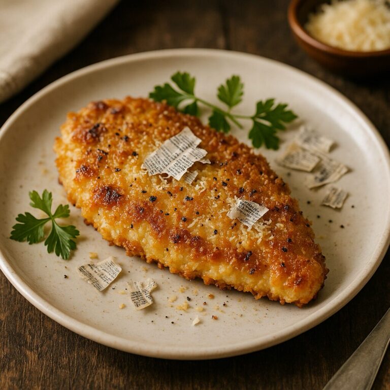 新聞紙のパルメザンカツレツ