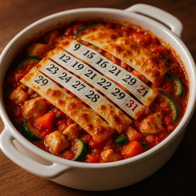 カレンダーのキャセロール