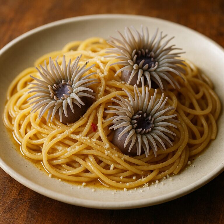 イソギンチャクの和風パスタ