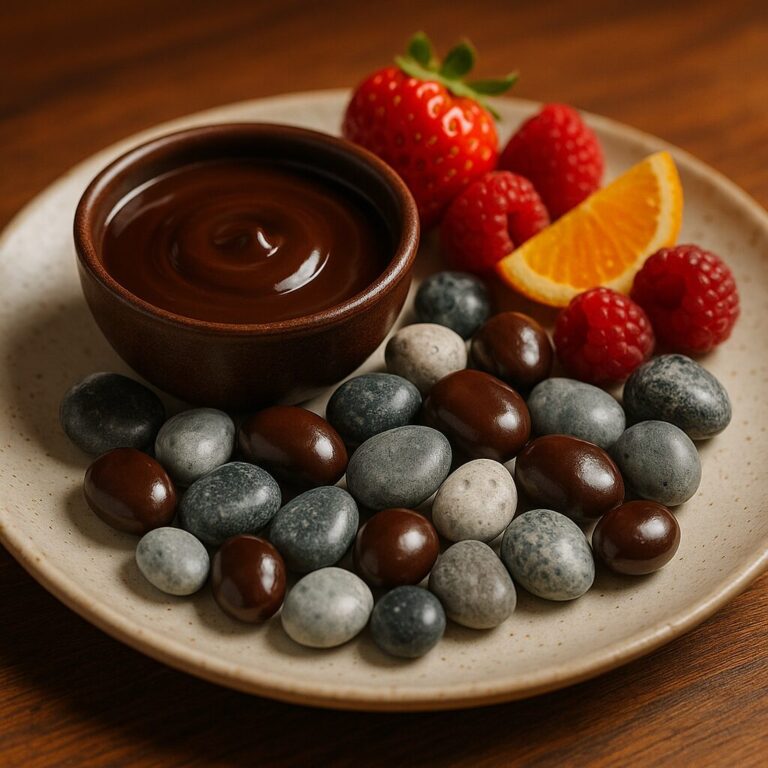 料亭風小石のチョコレートフォンデュ
