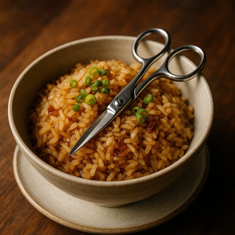 鼻毛切りハサミの炊き込みご飯